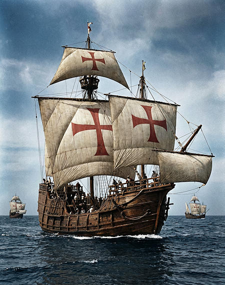 Columbus’s ship, the Santa Maria – AI-generated