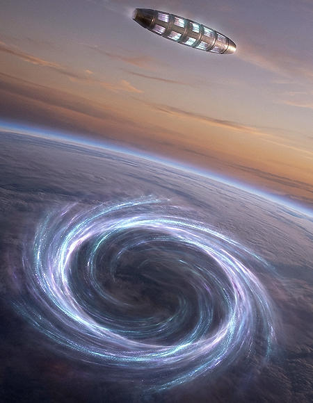 Wormhole and unidentified object – AI-generated