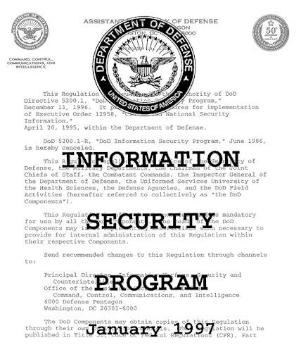 Department of Defense Information Security Program - Classified National Security - Public domain